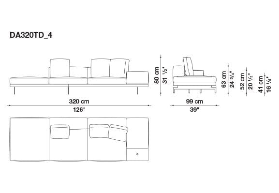 3-местный тканевый диван с полуостровом B&B Italia док ARCH-00061121 - Вид №121