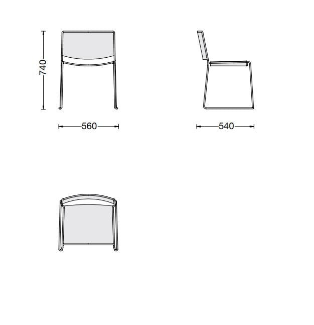 Многослойный стул для саней Porro Веретено ARCH-00037654 - Вид №2