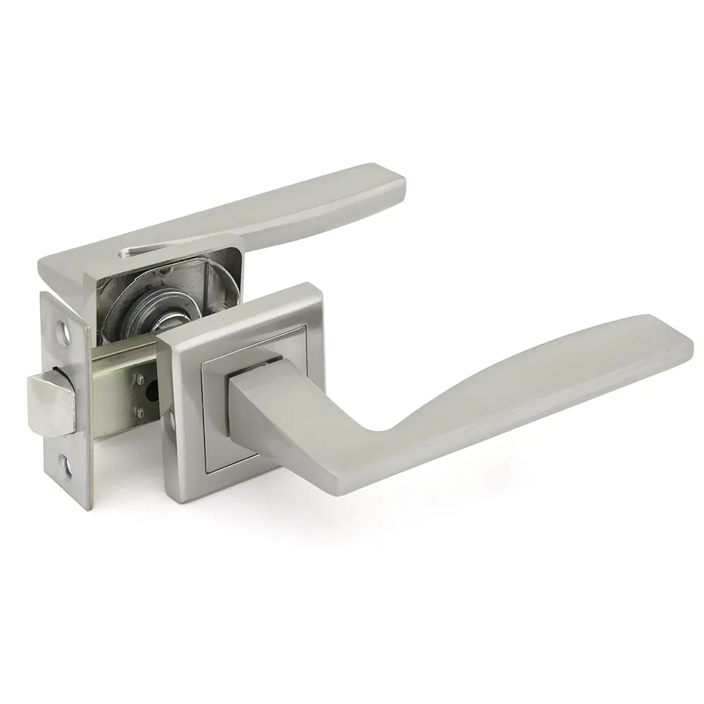 Комплект дверных ручек 21L 100 SN, без запирания, цвет матовый никель PALLADIUM STLM-2026597