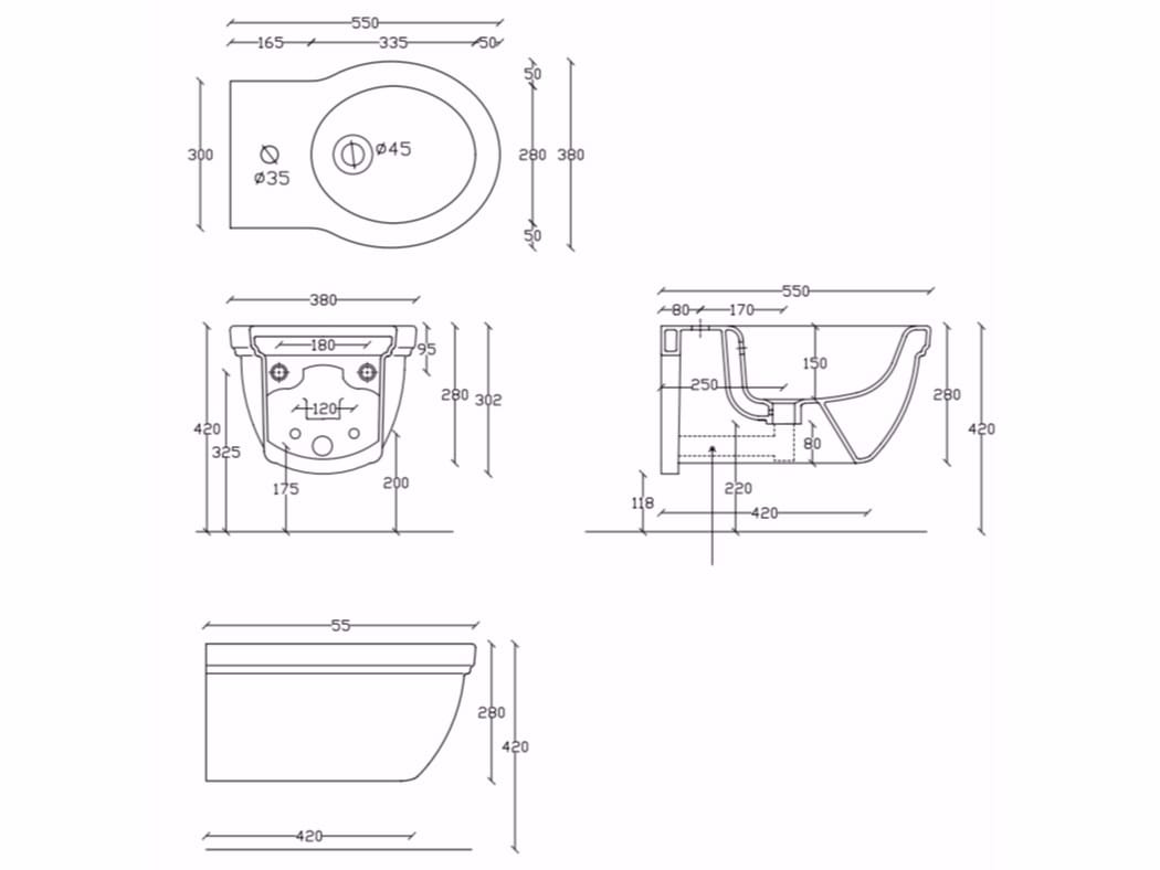 Керамическое подвесное биде Galassia ETHOS ARCH-00007963 - Вид №2