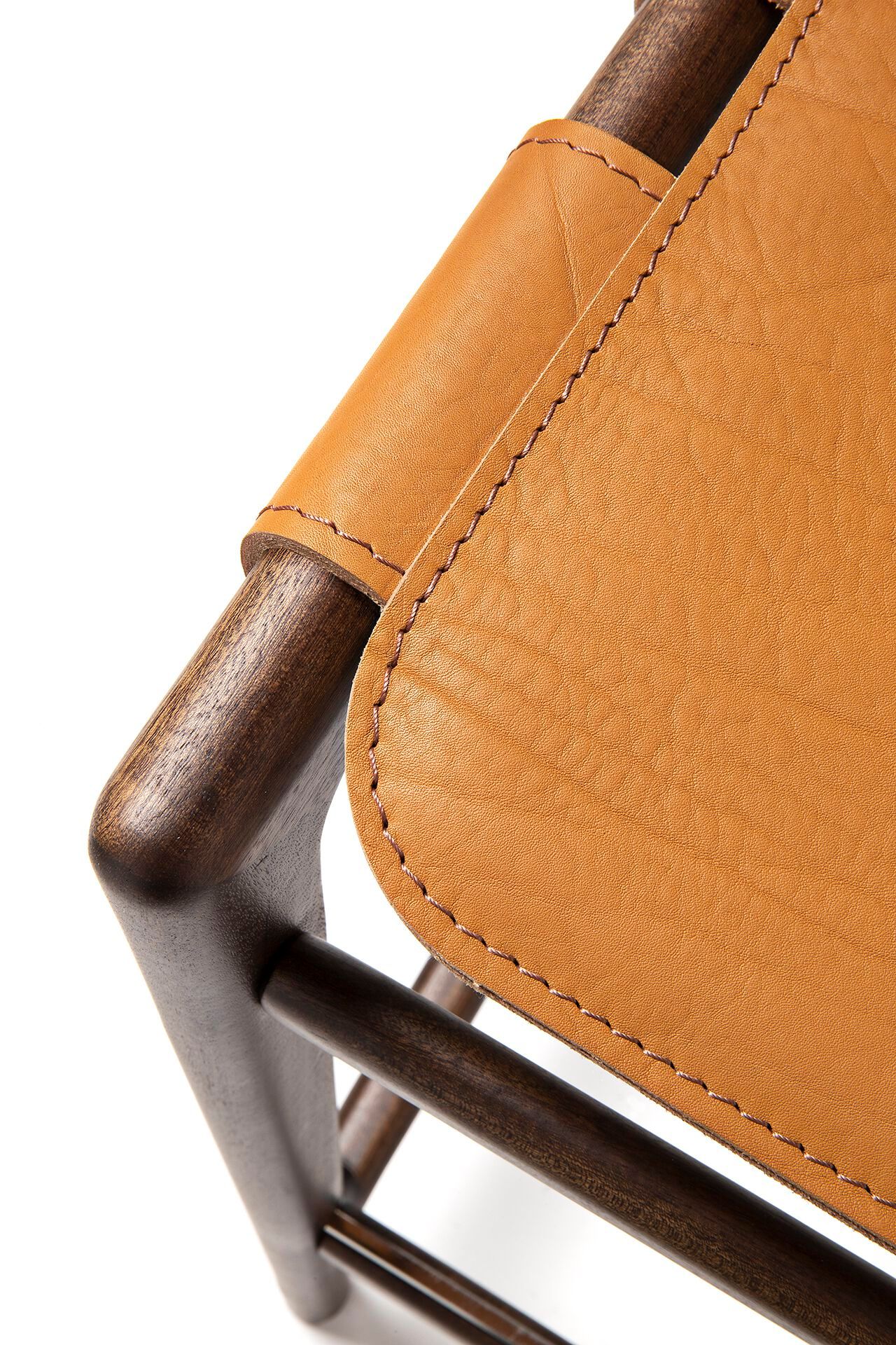 Садовый стул из красного дерева и кожи с подставкой для ног Exteta Levante ARCH-00121990 - Вид №6