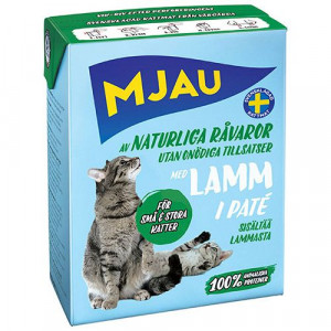 ПР0040570 Корм для кошек мясной паштет с ягненком конс. MJAU