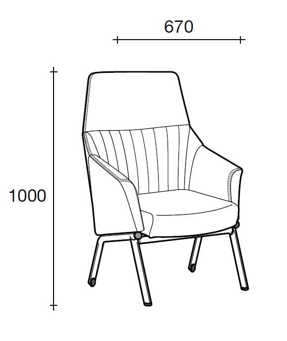 Кожаное офисное кресло Sesta шашки ARCH-00142157 - Вид №3