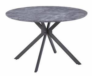 Обеденный стол круглый 120 см серая лава Ralf BRADEX HOME  00-3974023 Серый;черный