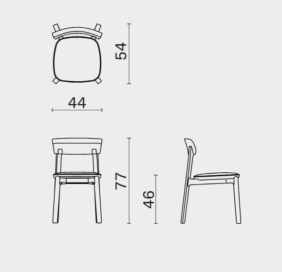 Деревянный стул с мягким сиденьем District Eight Collette ARCH-00111677 - Вид №5