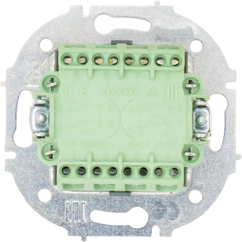 Выключатель промежуточный встраиваемый Lezard Osen 2 клавиши цвет черный STLM-2117790 - Вид №2
