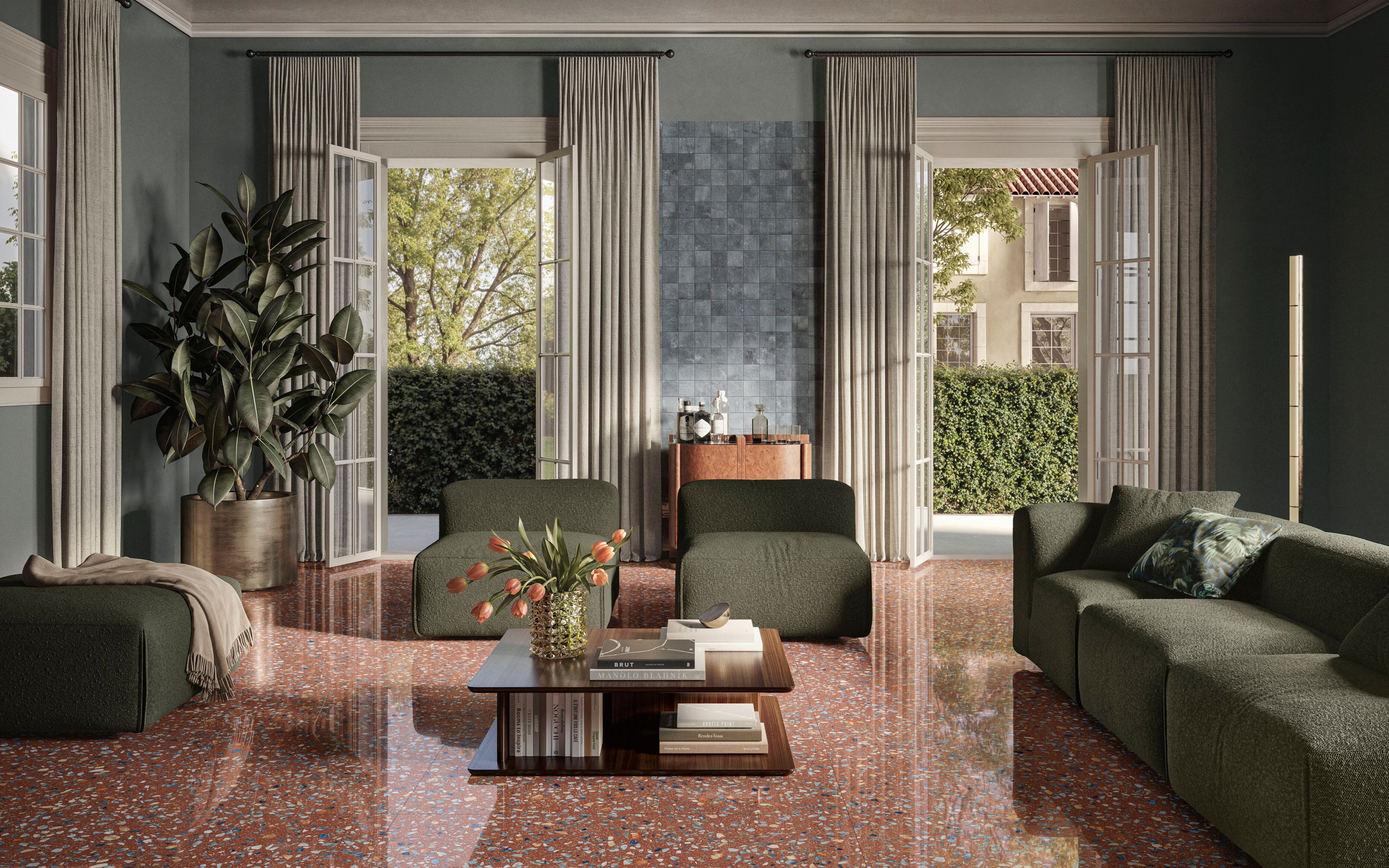 Пол / керамогранит с эффектом Венецианского терраццо CERAMICA SANT'AGOSTINO Glow ARCH-00064692 - Вид №1