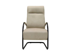 Кожаное консольное кресло с подлокотниками