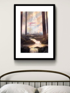 90063533 Постер Просто Постер Водопад в лесу 40x50 в раме Металл STLM-0099092 ПРОСТОПОСТЕР