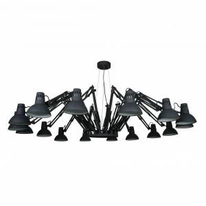 Подвесная люстра Arte Lamp Ragno A2043SP-16BK черная ARTE LAMP ДИЗАЙНЕРСКИЕ, RAGNO BLACK 109277 Черный