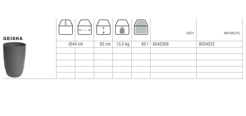 Бетонный высокий садовый горшок SWISSPEARL Softline ARCH-00098667 - Вид №4