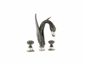 039451.000.71 Набор для раковины с тремя отверстиями swan series Античное серебро