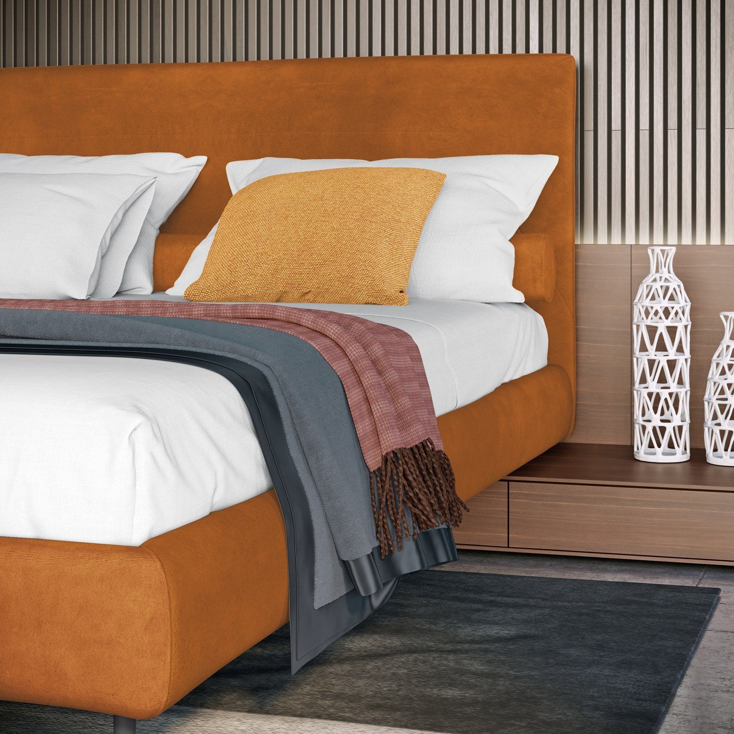 Деревянное изголовье со встроенными тумбочками для двуспальной кровати Dall'Agnese Square ARCH-00029804 - Вид №14