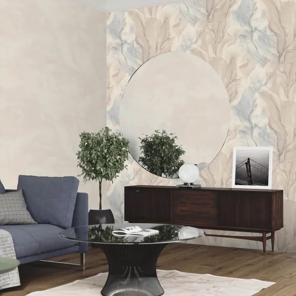 Флизелиновые обои ORNAMY Euphoria коричневые 1.06 м 89395610 STLM-1371731 - Вид №3