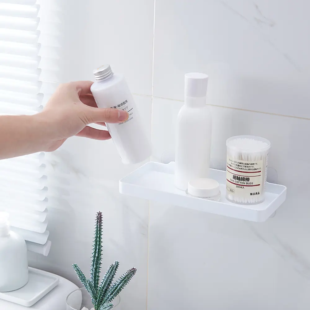 Полка для ванной пластик 11x22 см цвет белый Santreyd нет STLM-2008968 - Вид №1