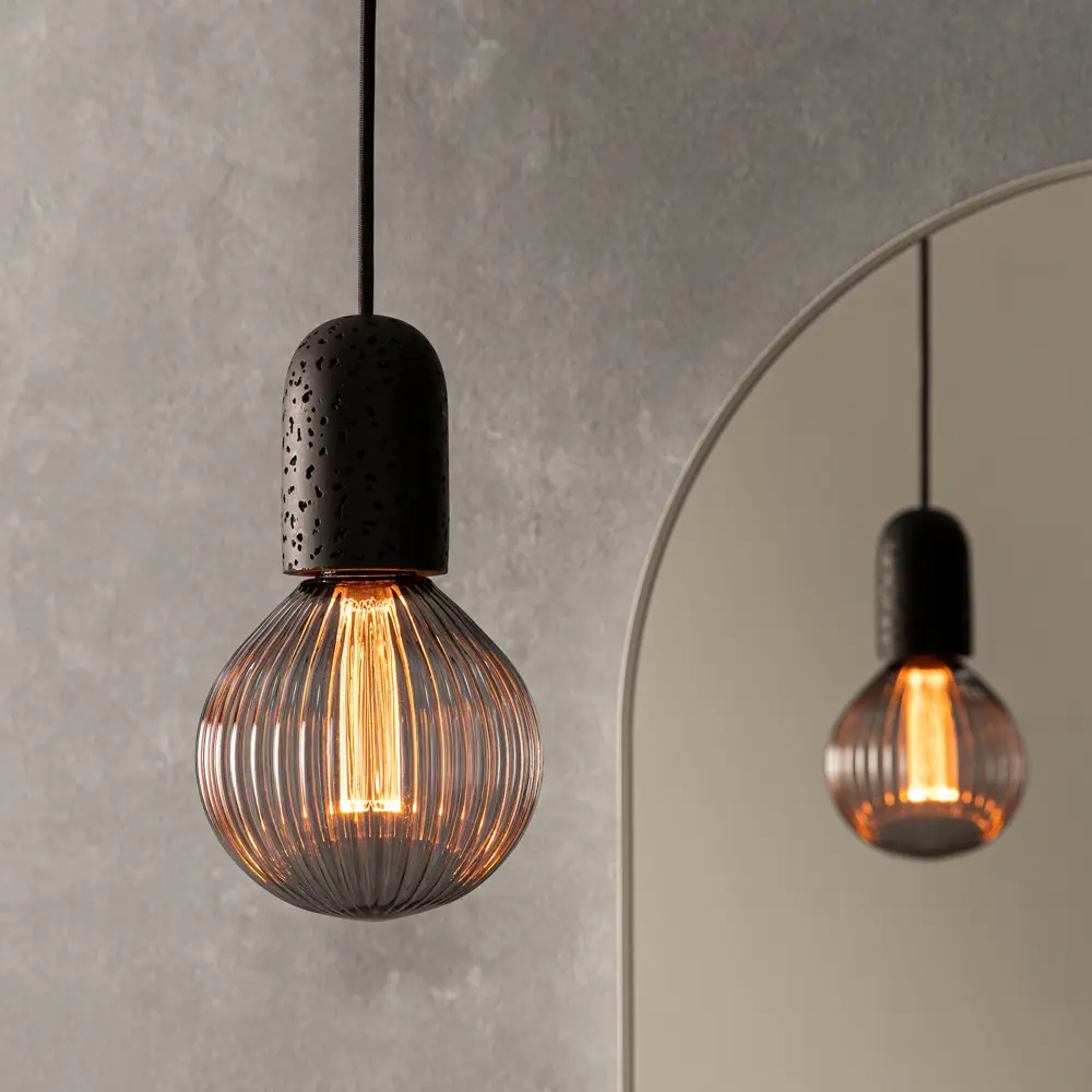 Подвесной светильник INSPIRE Rood с цементной текстурой, черный 82908111 STLM-0037802 - Вид №6