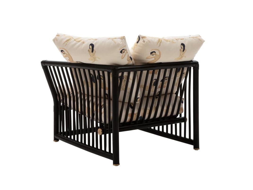 Садовое кресло из ротанга и тканевые подушки B&B Italia Outdoor Softcage ARCH-00007607