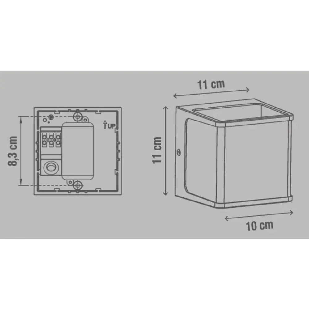 Светильник светодиодный Inspire Telin 14.5 Вт IP54, накладной, квадрат, цвет серый 82664587 STLM-2139482  - Вид №3