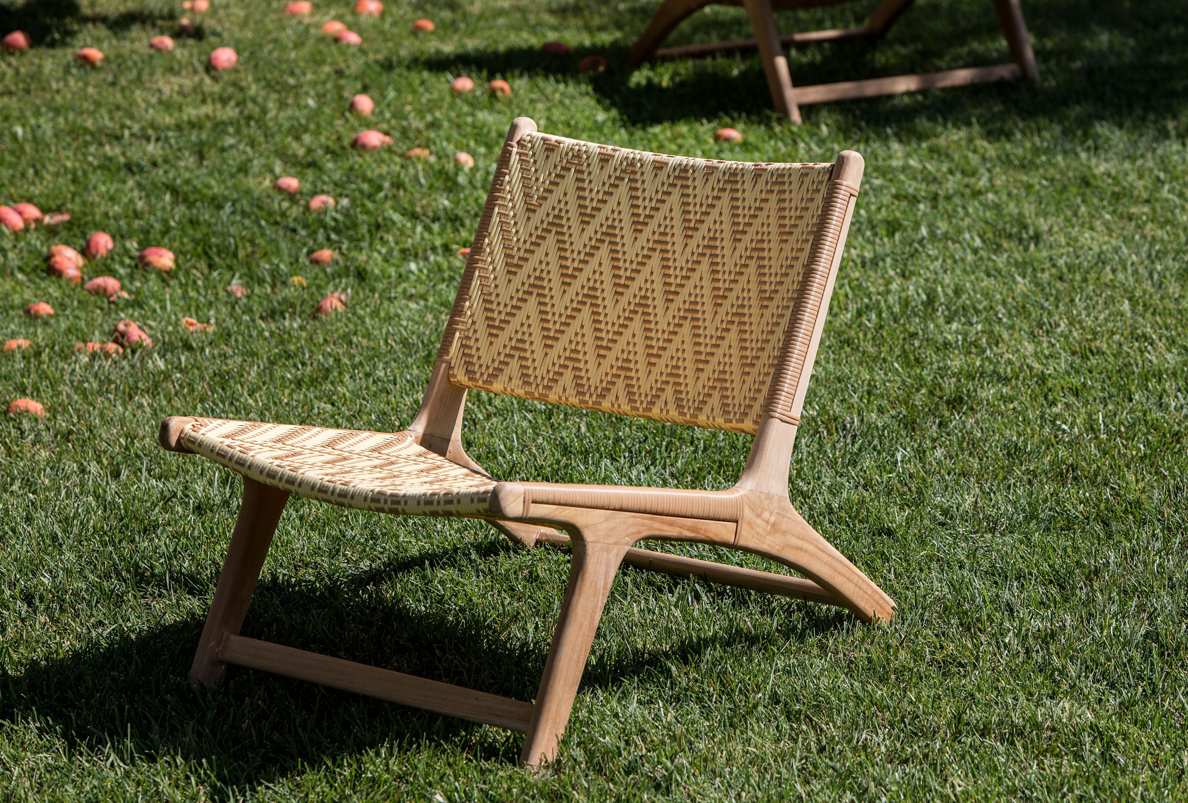 Садовое кресло из тикового дерева и синтетической ткани cbdesign Vienna Relax ARCH-00041545 - Вид №11