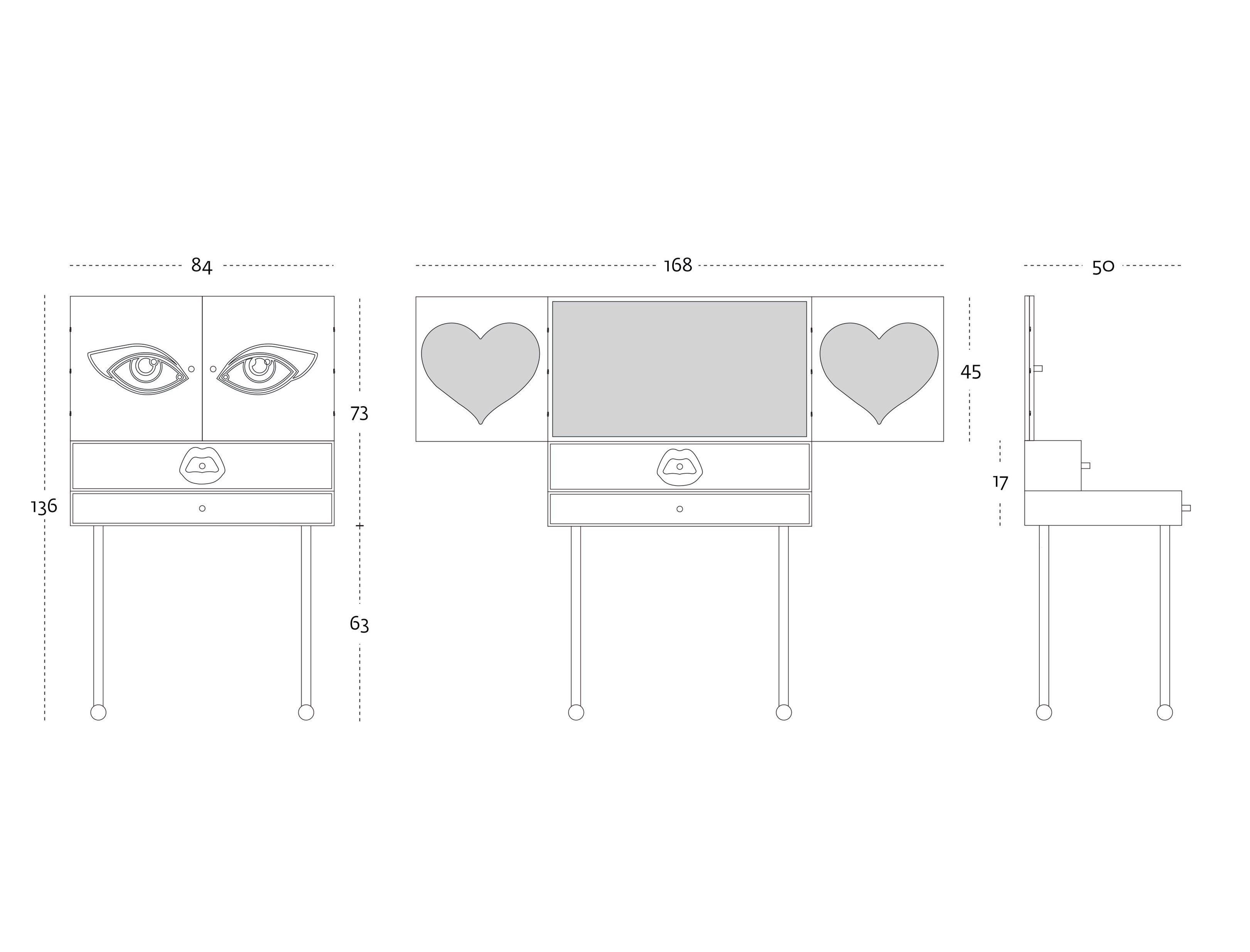 Мобильный туалетный столик altreforme Home Sweet Home ARCH-00037757 - Вид №3