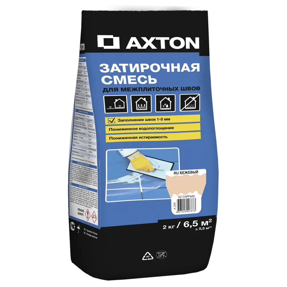 Затирка цементная Axton А.300 цвет бежевый 2 кг Без серии STLM-2139501 - Вид №1