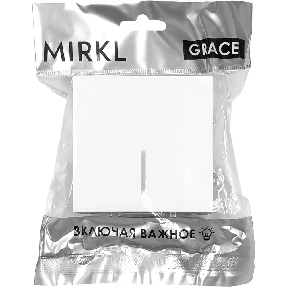 Выключатель встраиваемый Mirkl Grace 1-клавишный с подсветкой белый 89393869 STLM-1427887 - Вид №4