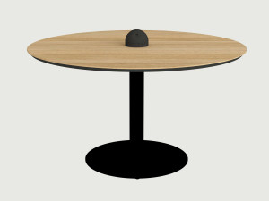 Круглый ламинированный стол для встреч с электрической розеткой