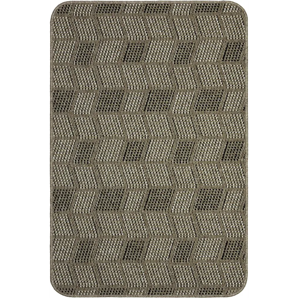 Коврик Kelvin 67x100 см полипропилен/резина цвет коричневый 82207844 STLM-2013151 Santreyd 