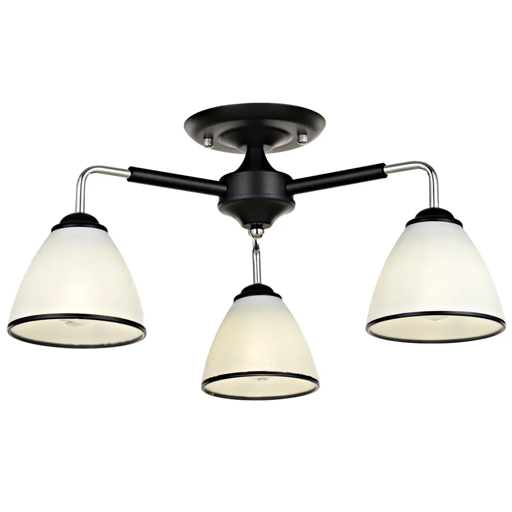 Люстра Inspire Poitiers с текстурными стеклянными плафонами, 3 лампы 85113380 STLM-0058957 - Вид №4