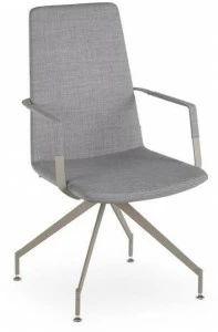 B&T Design Офисный стул из ткани на козелке с подлокотниками Zone
