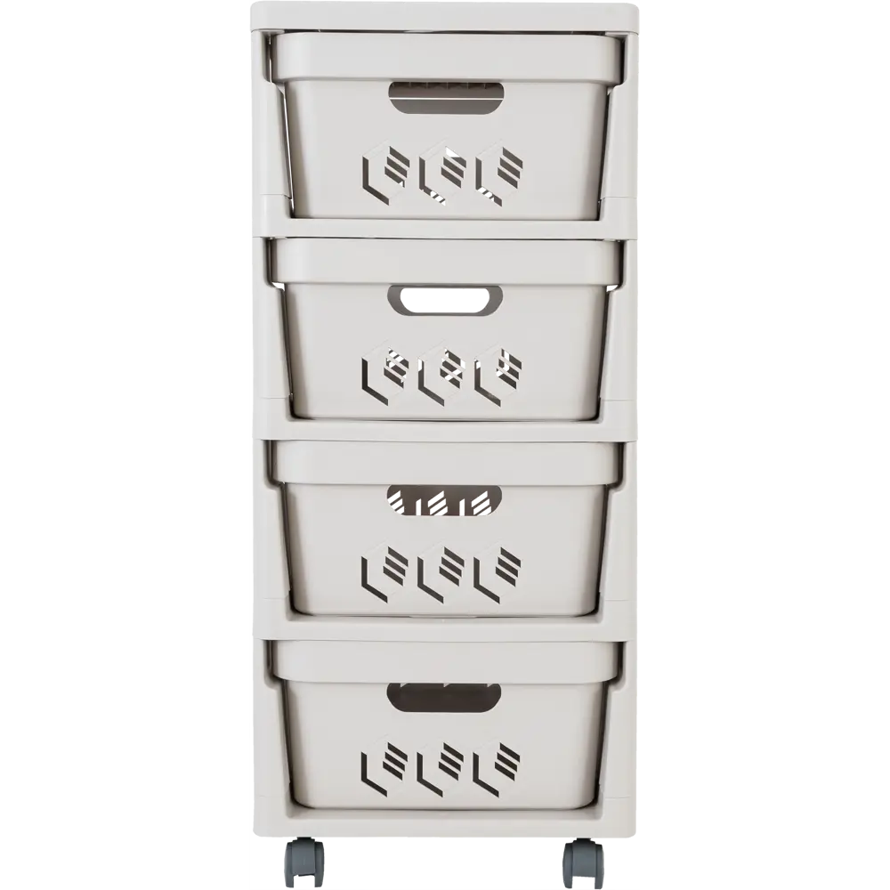 Комод DeLUXE 4 ящика 30x38.5x69 см пластик цвет бежевый 82995146 STLM-2203109 Santreyd  - Вид №2