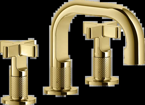 Группа умывальников 58112 246 Gessi Inciso ЗОЛОТОЙ PVD