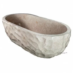 Каменная ванна Lux4home NATURAL STONE BATHTUB Кремовый и серый мрамор Stone bathtub Abu