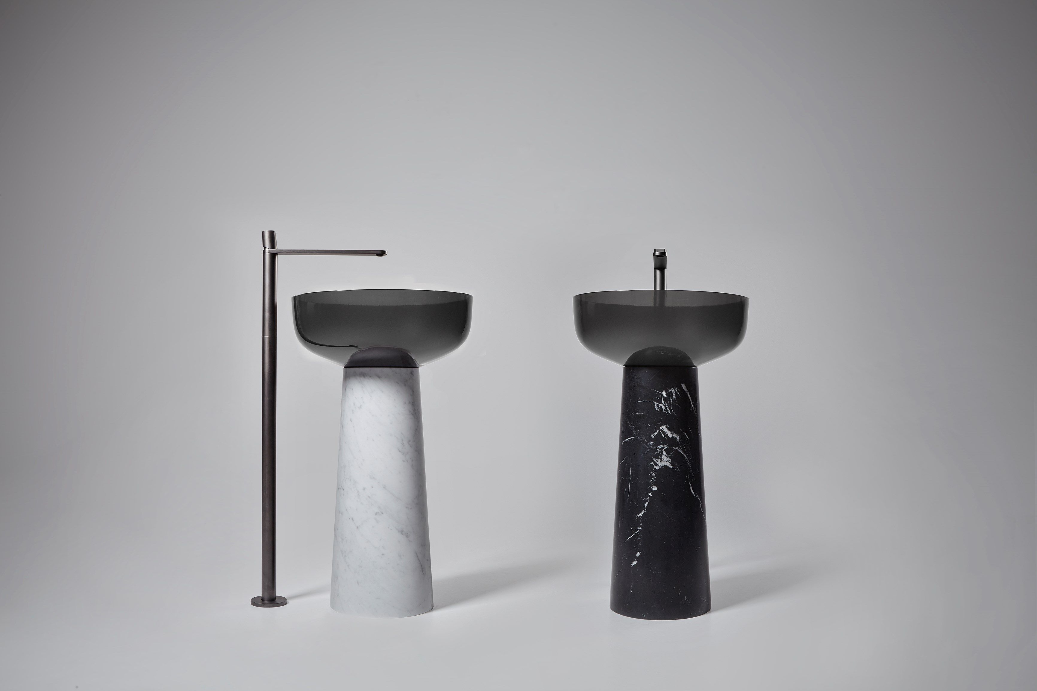 Каррарский мрамор отдельно стоящий круглый умывальник Antoniolupi ALBUME10 + ALBUME21 ARCH-00067725 - Вид №8