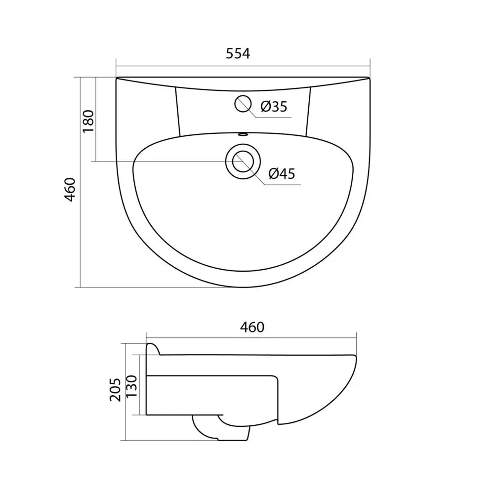 Раковина Santek Антик 55 овальная керамика 17071391 STLM-2098964 - Вид №2