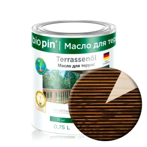 Краска-масло для террас и садовой мебели Biopin цвет дуб 0.75 л