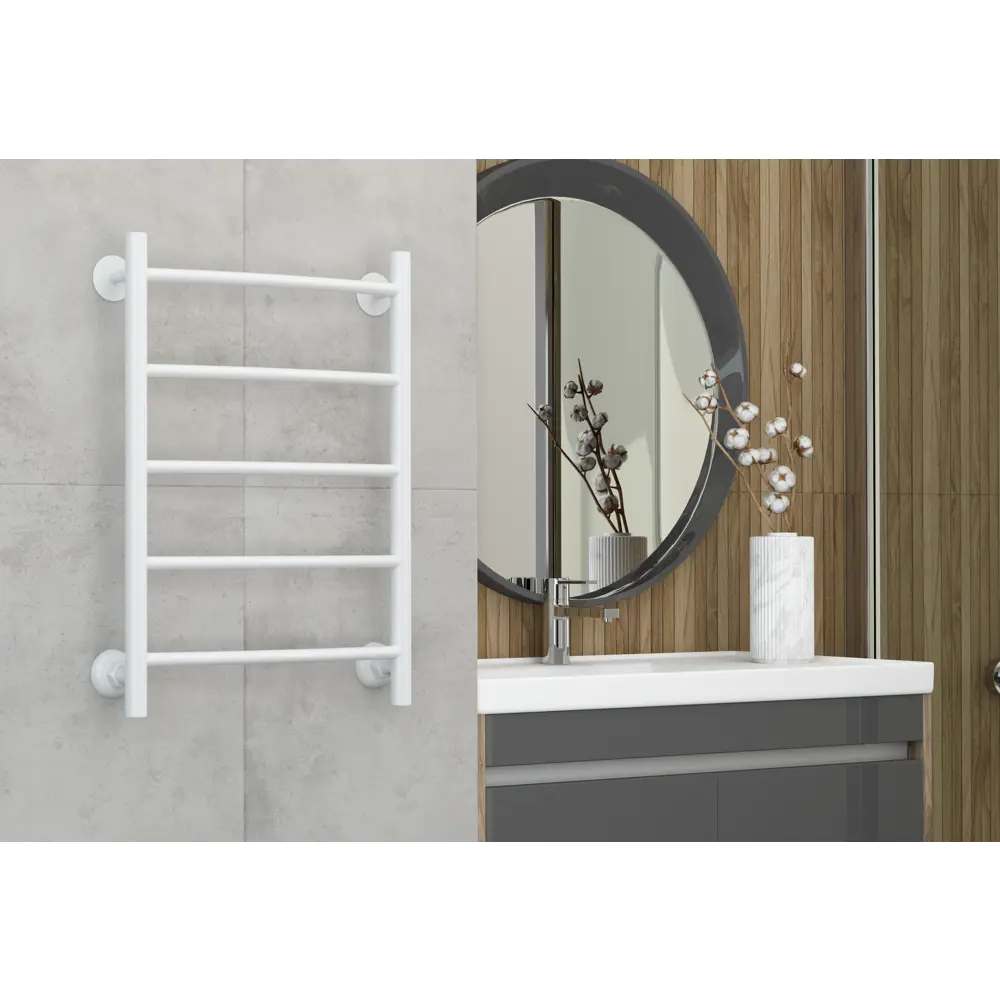 СУНЕРЖА ВПС-52П — водяной полотенцесушитель в белом исполнении 83111097 STLM-0039072 - Вид №3