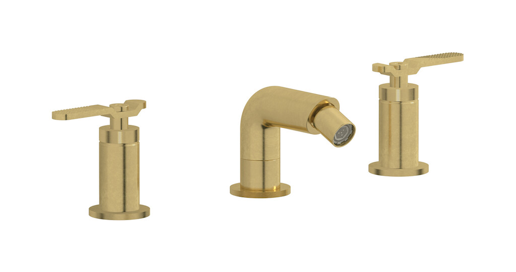 Смеситель для биде на 3 отверстия с донным клапаном WE ARE IB b2393on Natural Brass Bold