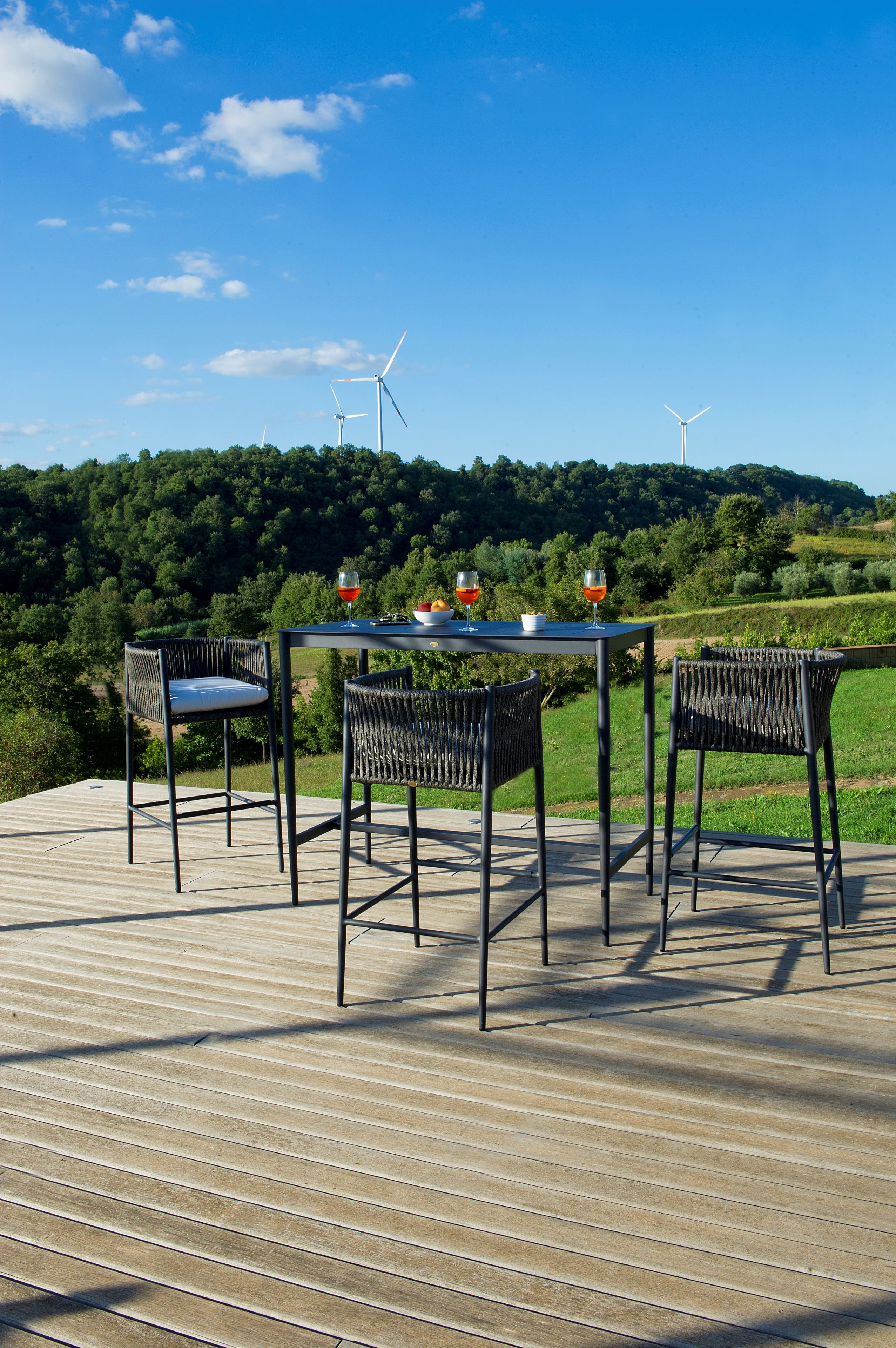 Алюминиевый садовый стул с подставкой для ног Unopiù свет ARCH-00028792 - Вид №5