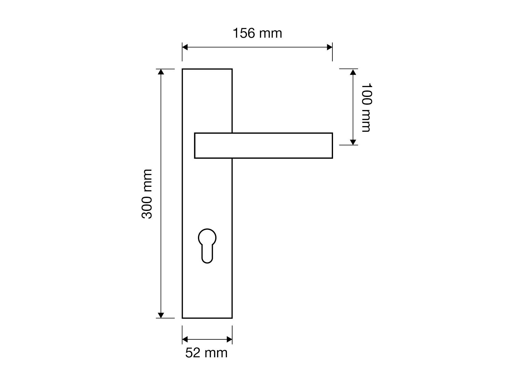 Латунная ручка на пластине LINEA CALI' Komfort ARCH-00042417 - Вид №3