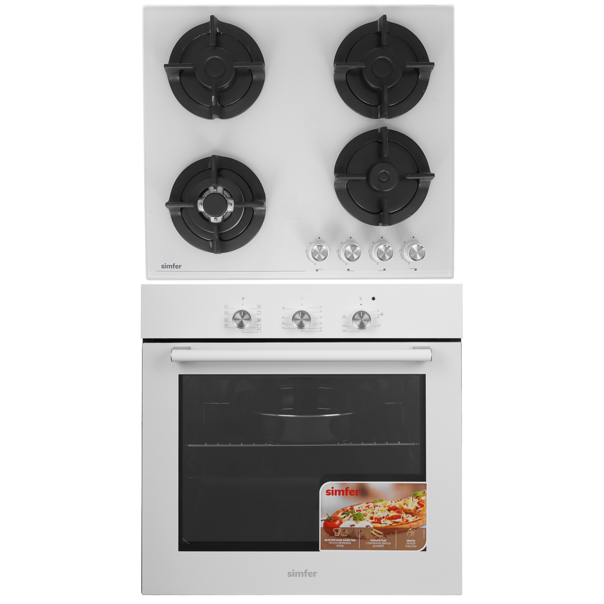 9280273 Духовой шкаф электрический Simfer B6EW19071 + Варочная поверхность газовая Simfer H60N41W571 STDN-0052065