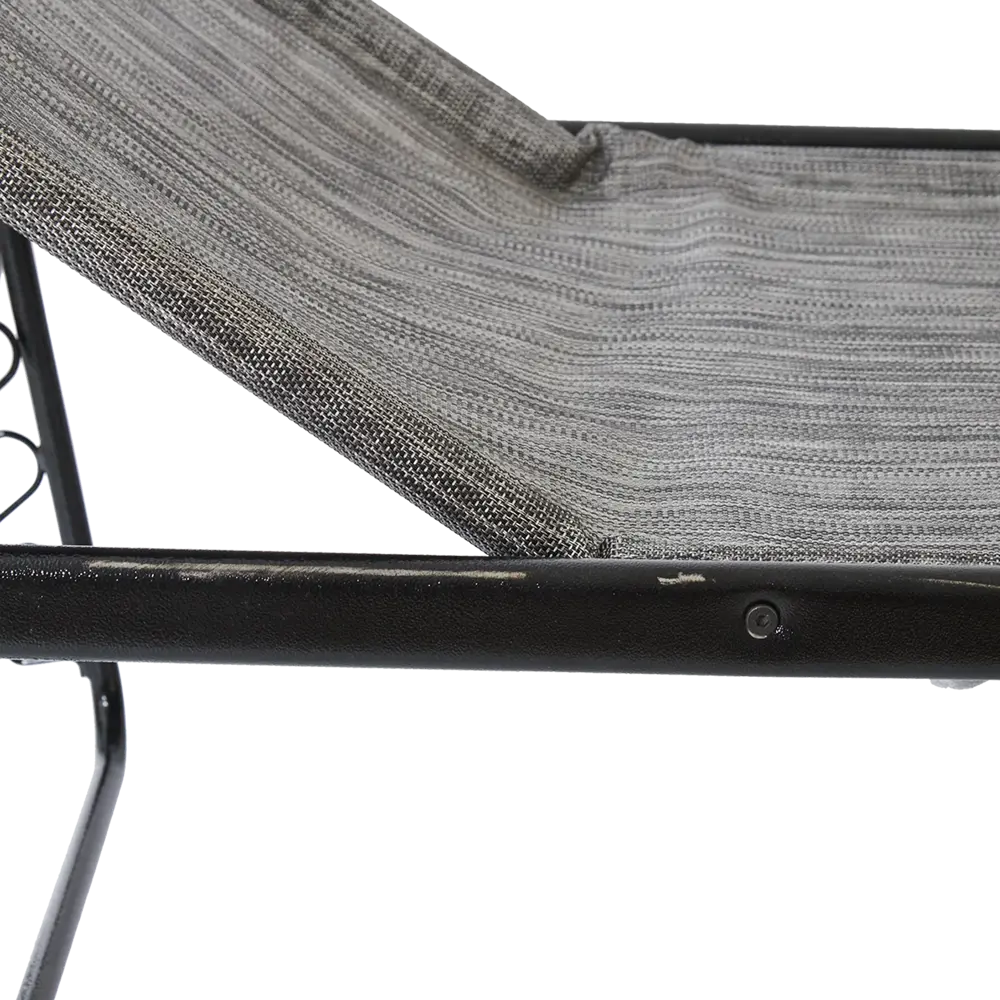Лежак-шезлонг GreenGard Гоа 200х65х38 см сталь черный/серый STLM-2002234 - Вид №9