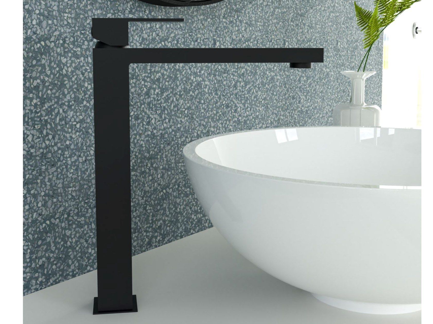 Однорычажный смеситель для раковины с высоким верхом Ercos Италия R Nero ARCH-00105983 - Вид №1