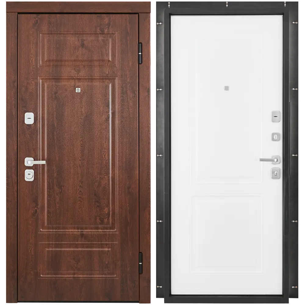 Дверь входная металлическая Мельбурн 86x201 см правая белая BELWOODDOORS STLM-2199674