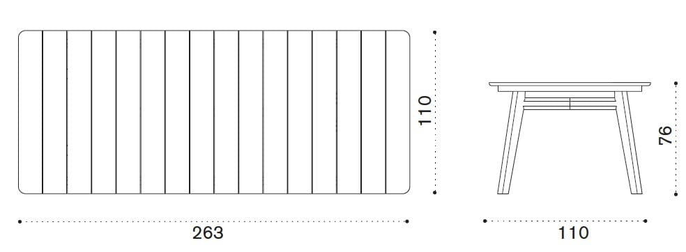 Деревянный прямоугольный садовый стол Ethimo вязать ARCH-00117125 - Вид №10