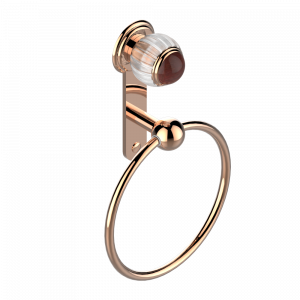 A8N-504N Полотенцедержатель-кольцо-Ø 180 мм одинарное Thg-paris Vogue с красной яшмой Розовое золото