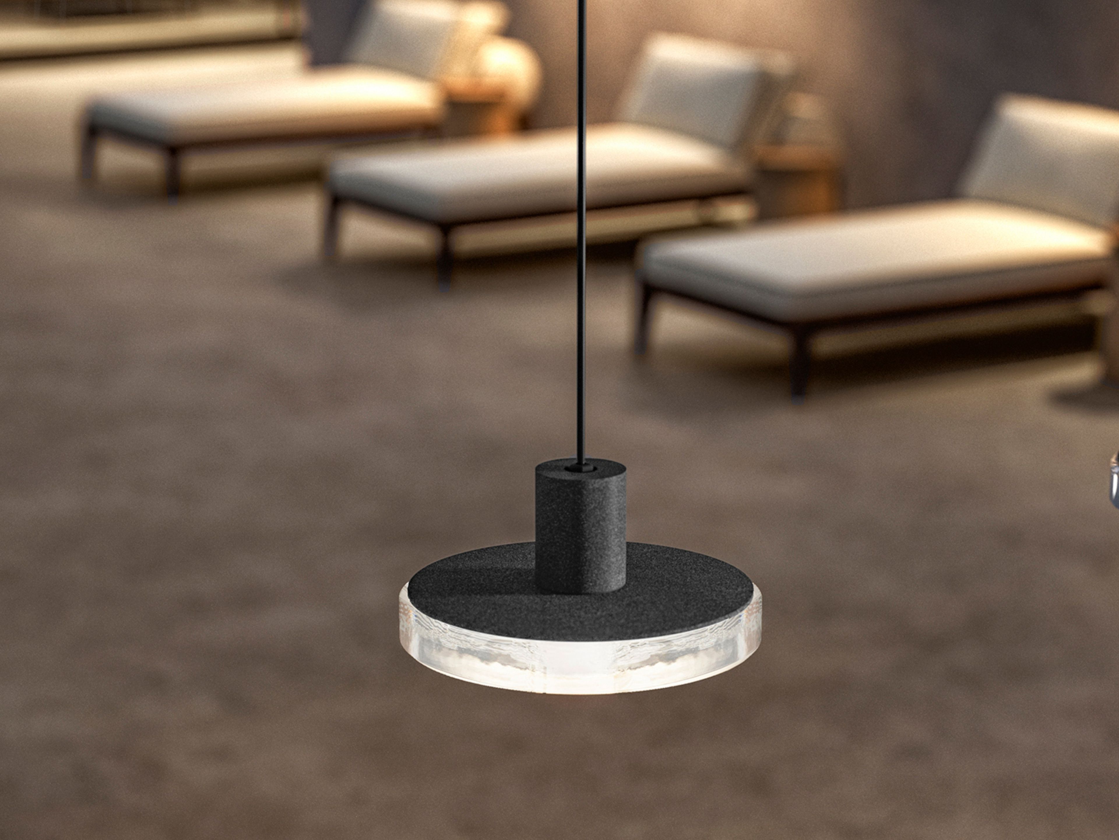 Алюминиевый и стеклянный открытый подвесной светильник Panzeri ARCH-00030134