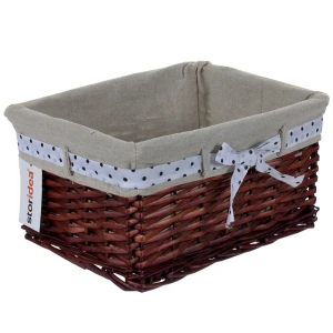 Корзина Ива с декоративным чехлом 35x18x25 см плетенье цвет коричневый