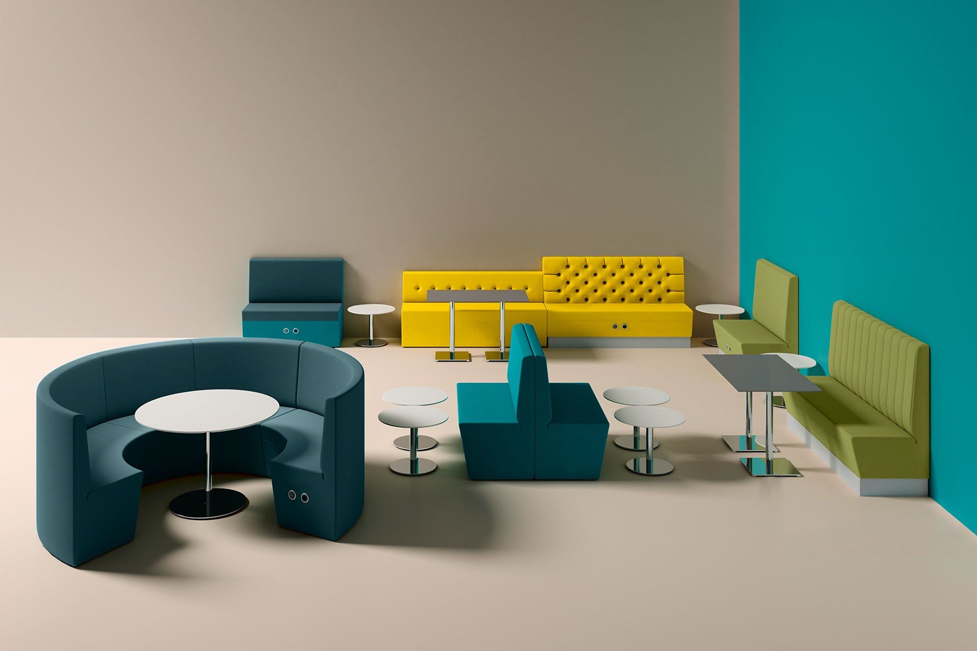 Изогнутый тканевый диван с огнестойкой обивкой Domingo Salotti Джастин ARCH-00019325 - Вид №1