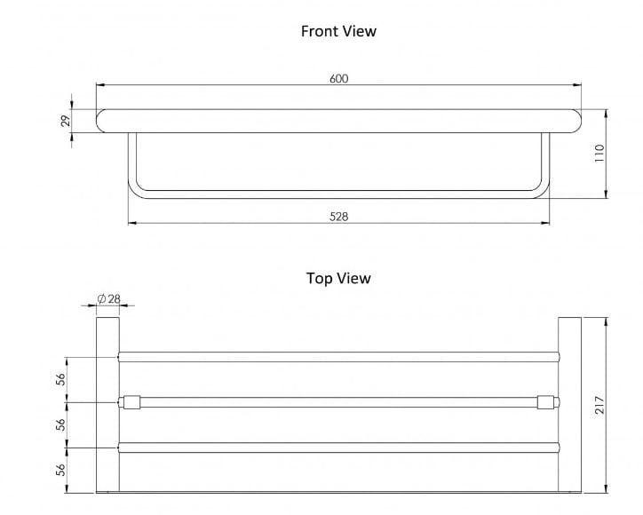 Полка для ванной из нержавеющей стали LUSSO Luxe ARCH-00010644 - Вид №13